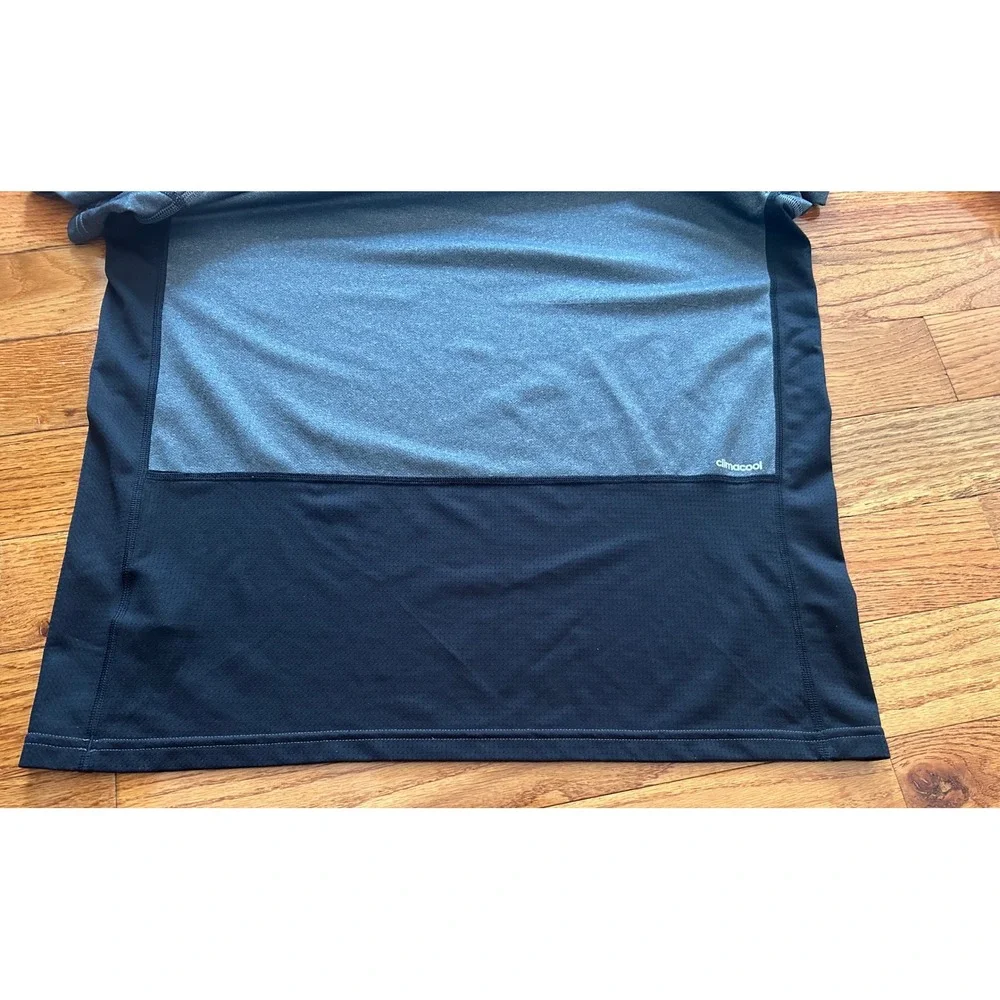Adidas Mens Climacool Training Shirt Gray Black Performance Tee XL